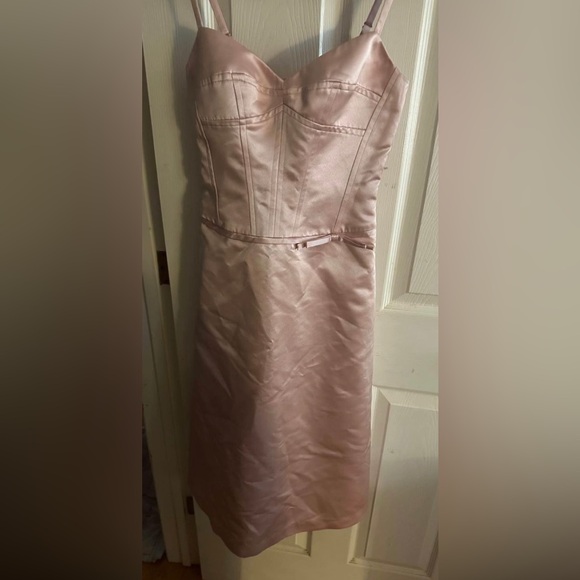 bcbg max azria satin corset midi dress - Picture 3 of 4